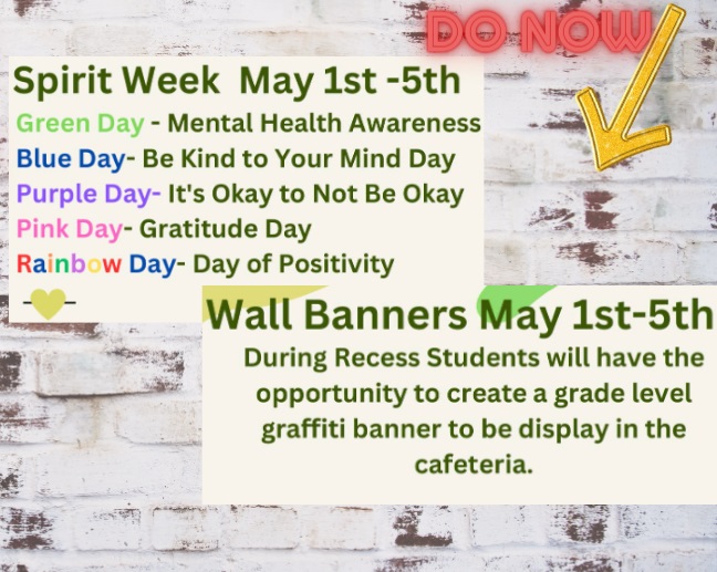 BlackWaterMS's tweet photo. Ms. Weaks is following up with those students who submitted posters. 

This week, students and staff are welcome to join in on a Spirit Week and Wall Banner to get us ready for our Title 1 Family Night next Wednesday the 10th! https://t.co/v5BDXYD2MC
