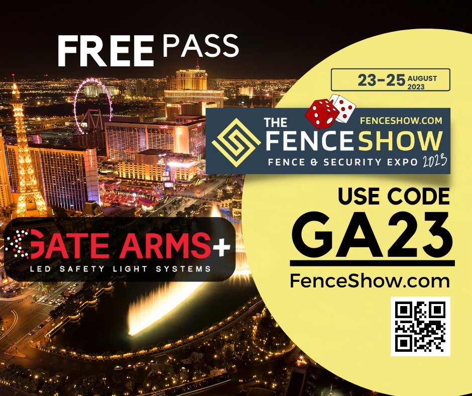 gatearms's tweet photo. We are excited to be exhibiting this year at @thefenceshow in Las Vegas! Register today with our code "GA23" to get a FREE pass: https://t.co/knT3URSQTc
#GateArms #TheFenceShow #FenceWorkersAssociation #fwastrong #fenceindustry #securityindustry #defenceindustry #gateoperators https://t.co/UHzPPkyiD3