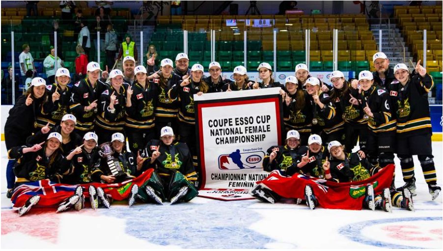 Congratulations to the U18 AA Stoney Creek Sabres on becoming the 2023 Esso Cup Champions! 🏆

This team went undefeated in the tournament winning all 6 games. Well done ladies, well deserved!