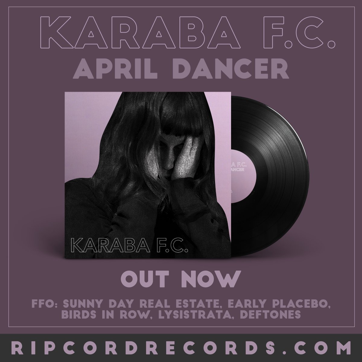 We co-released a banger from Karaba F.C. on Friday.
They have various influences from Lysistrata, Sunny Day Real Estate, early Placebo, PG Lost &amp; Birds In Row.
The vinyl and digital are available on our Bandcamp now - ripcordrecords.com.
