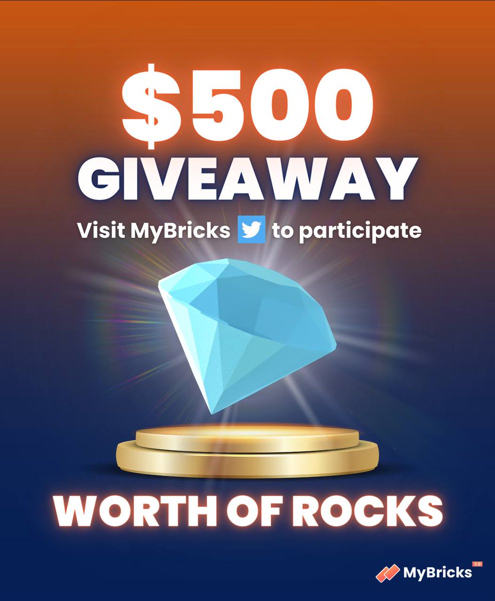 MyBricksFinance's tweet photo. 📣Exciting #GiveawayAlert!🚨
Win $500 - 1 ROCK 💎 NFT in our Twitter comp!

Please do the required tasks:

✅ Join our telegram group:
https://t.co/uJHFL6beRj

✅ Follow, Retweet &amp; Tag 3 friends on this giveaway Tweet

The winner will be randomly selected LIVE on 01/07.🚀🎉💎 https://t.co/iQLq9EVP6Y