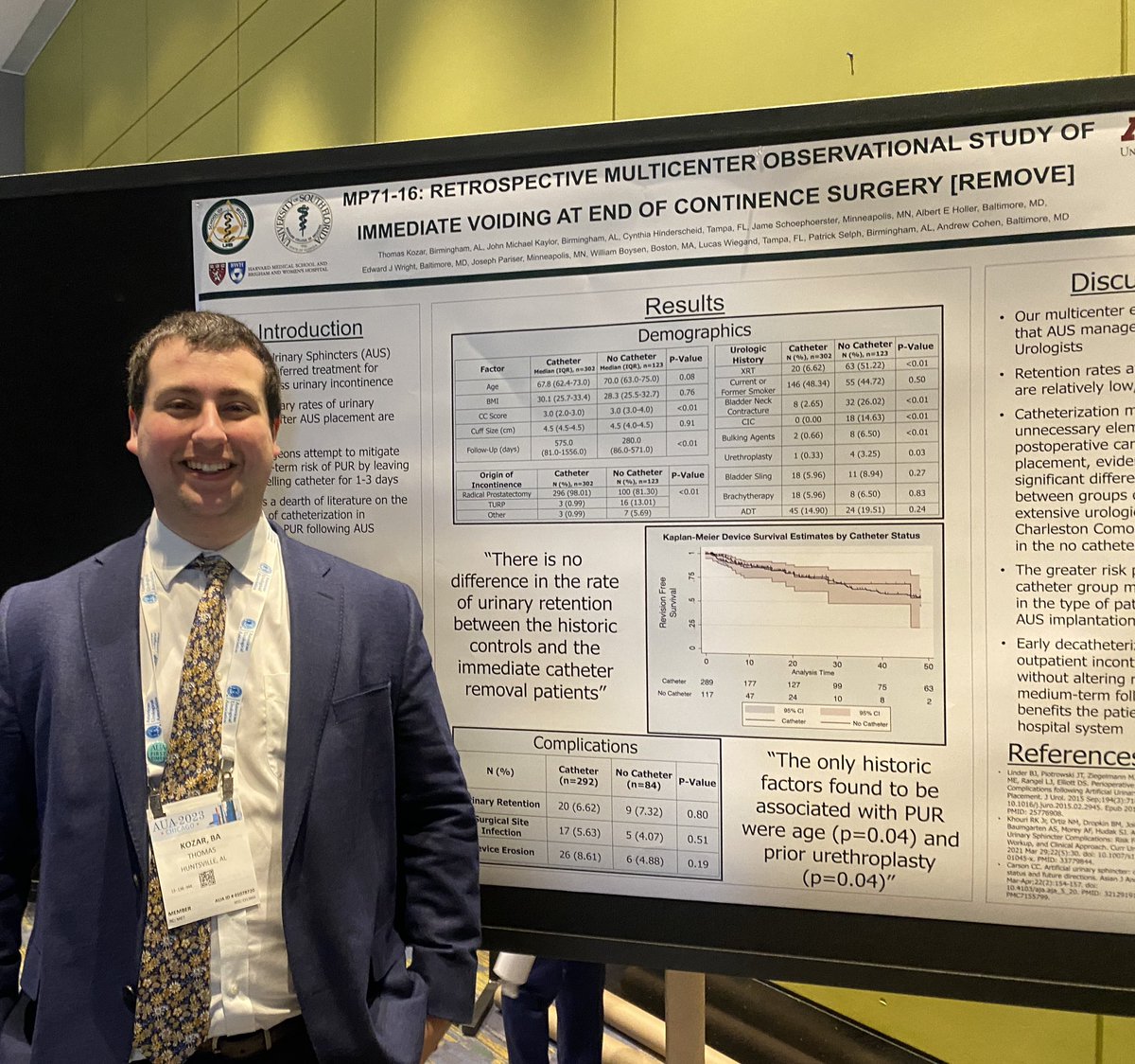 #AUA2023 was a great experience! Got to present, meet some great people and mentors, and learned a ton! Thank you to my mentors on the REMOVE study! @AJCuro @PatrickSelph @pariserj @WilliamBoysenMD @wiegand_luke