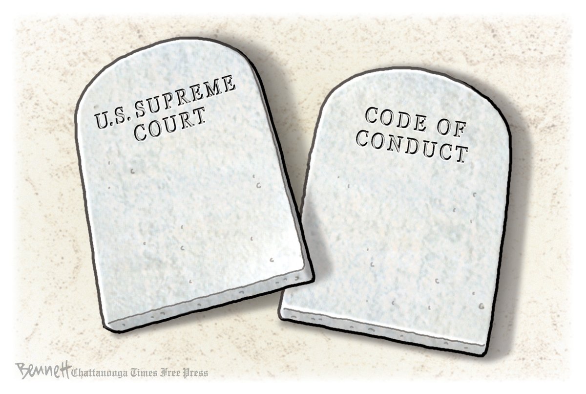 Allan Margolin (@allanmargolin) on Twitter photo Why are SCOTUS 'ethics' such a blank slate? asks <a href="/BennettCartoons/">Clay Bennett</a>
@Need2Impeach <a href="/djmonijj/">Darla Jackson</a> <a href="/impeachdtnow/">Impeach Trump. Again.</a> <a href="/ResisterForever/">Pam Resists๐บ๐ธ๐บ๐ฆ๐๐๐</a> <a href="/CJ_isnowblue/">CJ ๐</a> <a href="/Gwene88/">G.TraderMcNaughton</a> <a href="/TonyHussein4/">Tony - Resistance</a> <a href="/FeverResists/">Dr. Johnny Fever Resists ๐ ๐๏ธ๐ง</a> <a href="/heidilwarren/">Bluewave</a> <a href="/run4urmny/">Paul - BlueWave2024 ๐๐๐</a> <a href="/PamImagine13/">IMAGINE 13 JUSTICES ๐๐ง๐ฆ</a> <a href="/ThePurpleBauer/">Mark Bauer</a> @SharonOates2 @beenthiswayb4 <a href="/Trumpgot2go/">Maureen๐๏ธ</a> Why are SCOTUS 'ethics' such a blank slate? asks <a href="/BennettCartoons/">Clay Bennett</a>
@Need2Impeach <a href="/djmonijj/">Darla Jackson</a> <a href="/impeachdtnow/">Impeach Trump. Again.</a> <a href="/ResisterForever/">Pam Resists๐บ๐ธ๐บ๐ฆ๐๐๐</a> <a href="/CJ_isnowblue/">CJ ๐</a> <a href="/Gwene88/">G.TraderMcNaughton</a> <a href="/TonyHussein4/">Tony - Resistance</a> <a href="/FeverResists/">Dr. Johnny Fever Resists ๐ ๐๏ธ๐ง</a> <a href="/heidilwarren/">Bluewave</a> <a href="/run4urmny/">Paul - BlueWave2024 ๐๐๐</a> <a href="/PamImagine13/">IMAGINE 13 JUSTICES ๐๐ง๐ฆ</a> <a href="/ThePurpleBauer/">Mark Bauer</a> @SharonOates2 @beenthiswayb4 <a href="/Trumpgot2go/">Maureen๐๏ธ</a>