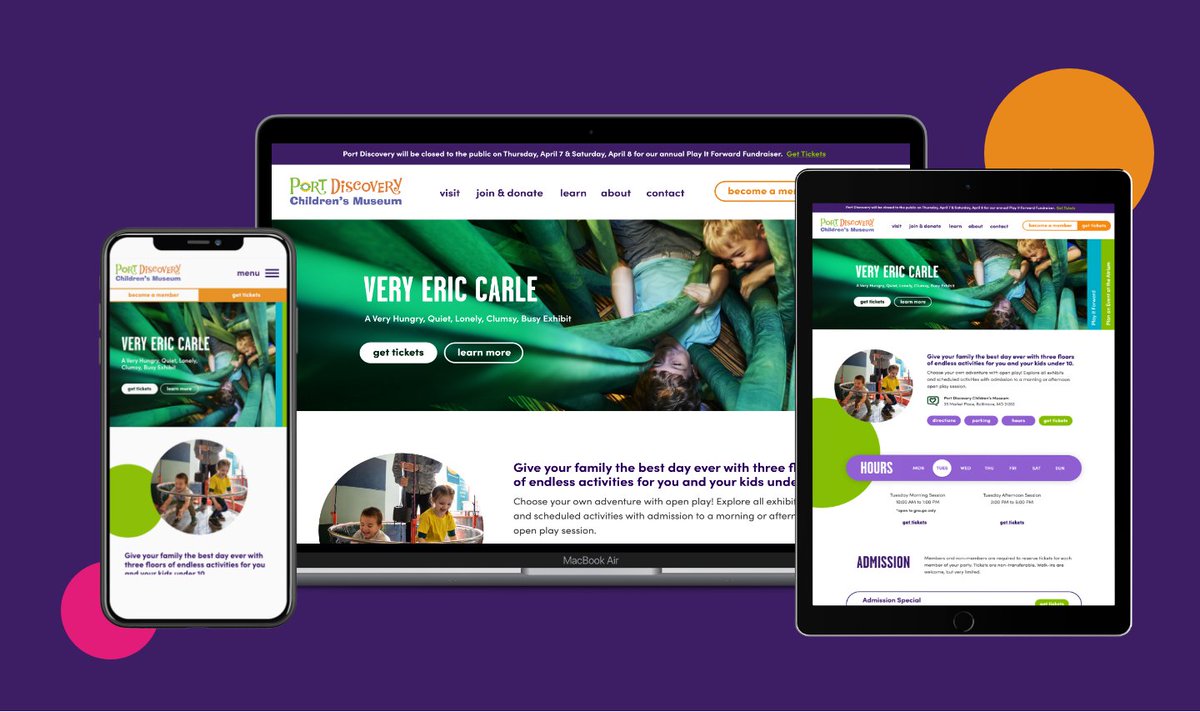 BePropr's tweet image. Propr Agency had the pleasure of partnering with Port Discovery; we helped refresh their brand strategy, update brand assets, and redesign the Museum website to support its operations.

Check out the project at the link in our bio!

#propr #brandstrategy #branddesign