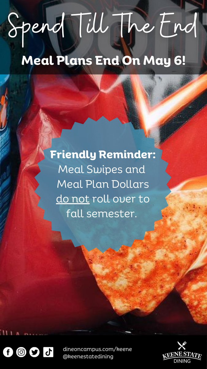 KeeneDining's tweet photo. Friendly Reminder! #keenestatedining https://t.co/nnDOIhFga6