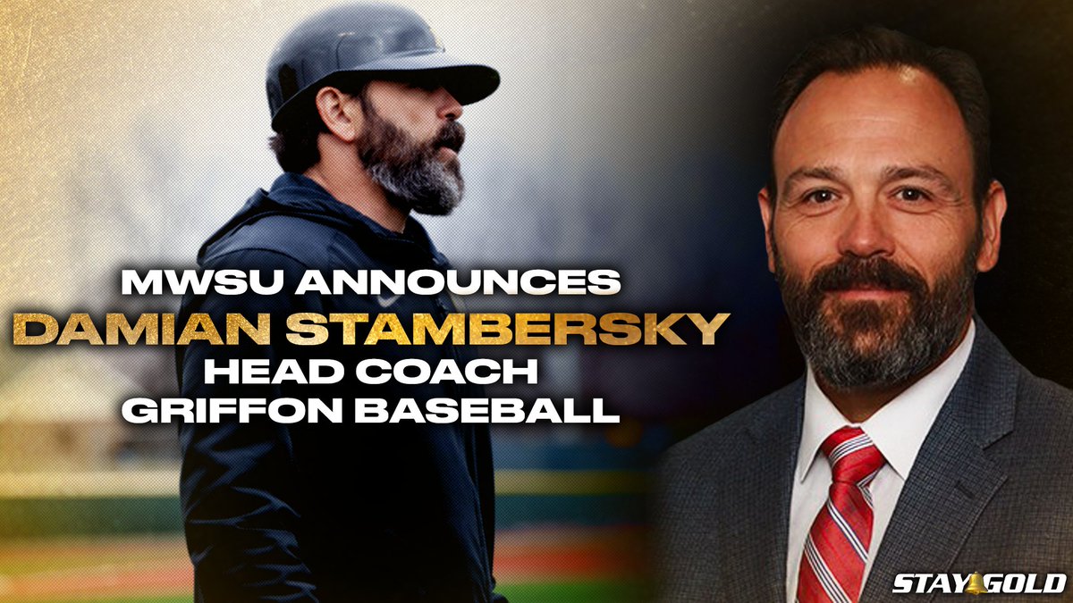 A new story begins.

We are thrilled to announce Damian Stambersky as the new head coach of Griffon Baseball!

📰 — bit.ly/42dpVYE

<a href="/MWSUbaseball/">Missouri Western Baseball</a> | #StayGold🔔