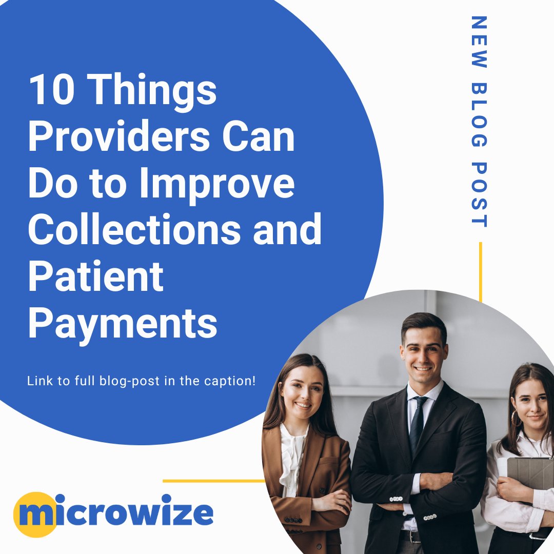 microwize's tweet image. 📢 New Blog Post Alert! 🚨

💡 10 tips on how to improve collections and patient payments as a practice owner! 🔍💸

👉 Click to read more 👉  microwize.com/10-things-prov… #healthcare #patientcollections #patientpayments #practiceowners