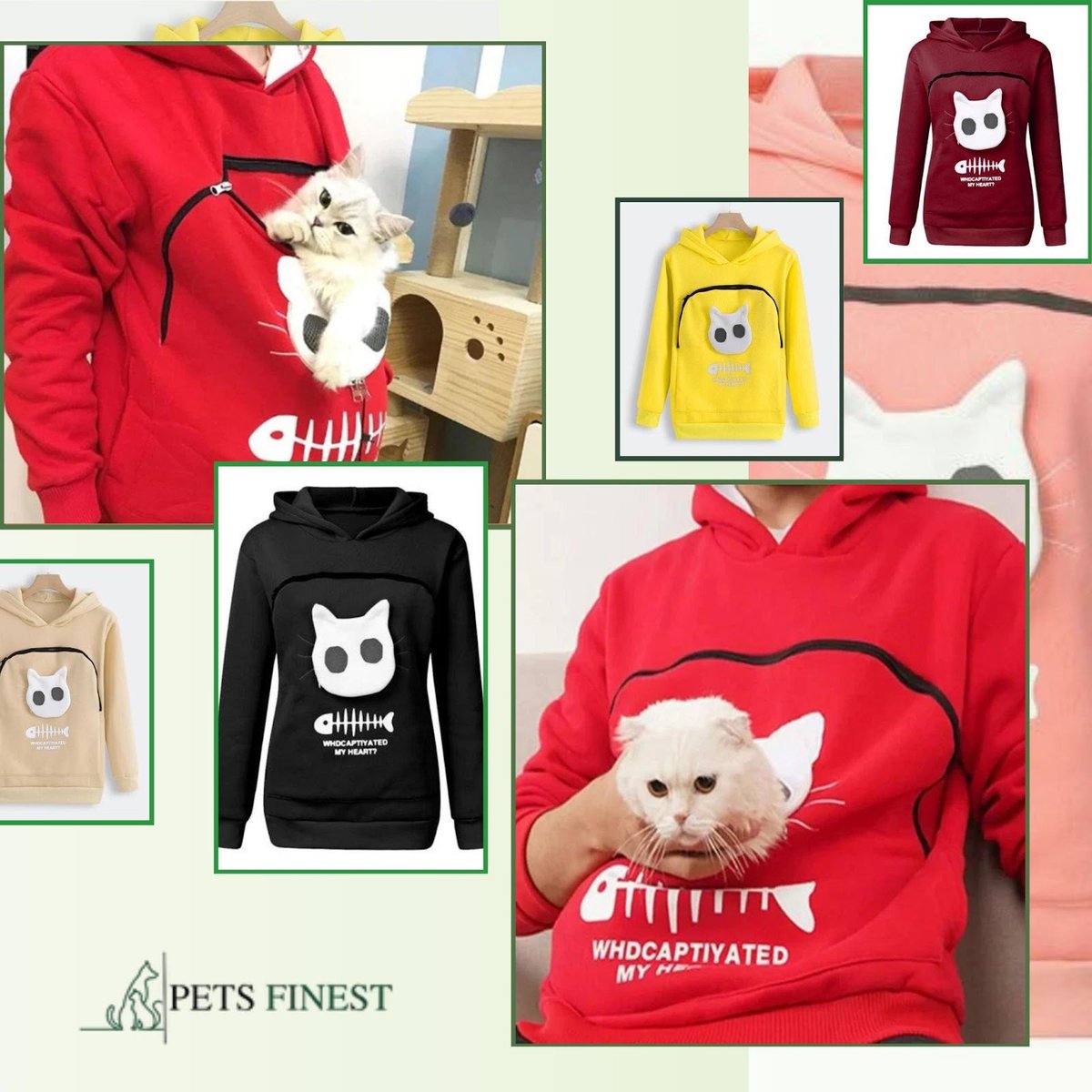 petsfinest's tweet photo. With a convenient front pouch to hold your furry friend or keep your hands warm, this hoodie is the perfect addition to any cat lover's wardrobe.

🛍️ https://t.co/5PUxjMqpgl
.
#CatLove #CatFashion #PurrfectHoodie #KittyCuddles #PetPouch #CozyComfort #FelineFriends https://t.co/hg6f91dU1G