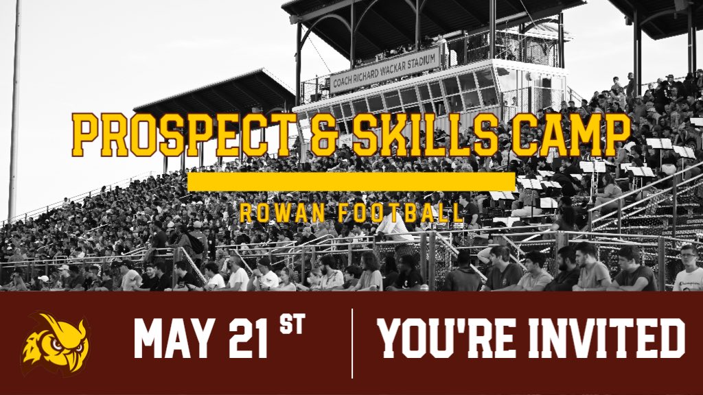 Rowan Football (@rowan_football) on Twitter photo Prospect and skills camp for high school players, please email football@rowan.edu for more details and to pre-register! #goprofs Prospect and skills camp for high school players, please email football@rowan.edu for more details and to pre-register! #goprofs
