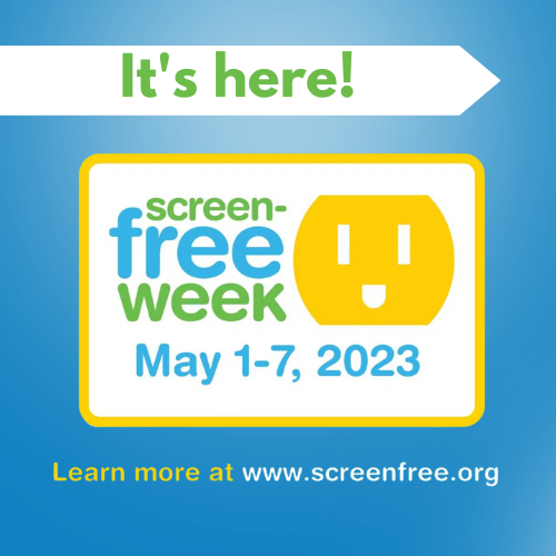 Children and Screens (@childrenscreens) on Twitter photo It's #ScreenFreeWeek! From now until May 7, we honor a celebration of a more mindful relationship with devices & screens. Find more resources/info about Screen Free Week from <a href="/fairplayforkids/">Fairplay</a> : bit.ly/3N2ZRek It's #ScreenFreeWeek! From now until May 7, we honor a celebration of a more mindful relationship with devices & screens. Find more resources/info about Screen Free Week from <a href="/fairplayforkids/">Fairplay</a> : bit.ly/3N2ZRek