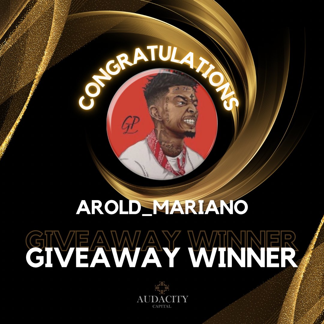 Audacitycap's tweet photo. π Congratulations to Arold Mariano for winning our giveaway! ππ DM us to claim your prize, a $60,000 Ability Challenge account. Thank you to everyone who participated, stay tuned for more exciting contests and giveaways! #audacitycapital #AbilityChallenge #tradewithAudacity https://t.co/8RcI7FewkJ