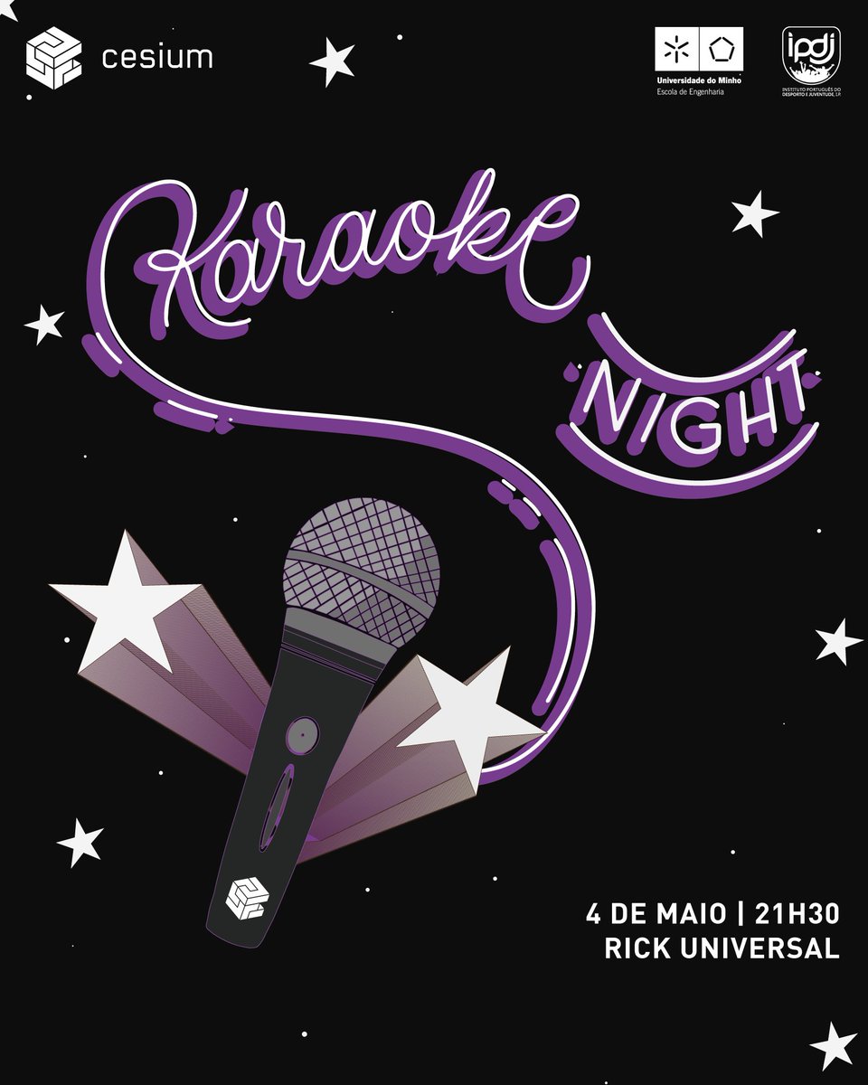 O karaoke do CeSIUM está de volta, definitivamente, desta vez com Open Mic! 🥳

Junta-te a nós na noite do 𝟰 𝗱𝗲 𝗺𝗮𝗶𝗼, no 𝙍𝙞𝙘𝙠'𝙨, para cantar o que te der na alma!

Inscreve-te em cesium.link/f/karaokeOM