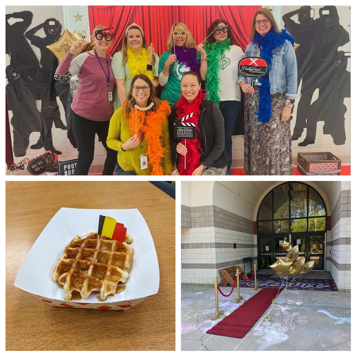 Happy Teacher Appreciation Week! Kicking the week off with a red carpet entrance for our rockstars <a href="/PleasantUnionYR/">Pleasant Union Elem</a> and a waffle bar from Belgian Waffle Crafters. Thanks <a href="/PUEPTA/">Pleasant Union Elementary School PTA</a> for providing such a fun start to the week! #TreatYoTeachers #TeacherAppreciationWeek