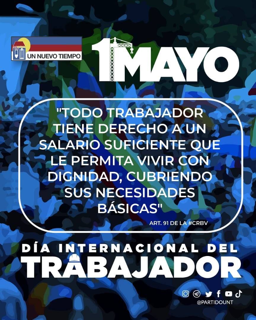 a_andres8a's tweet photo. Garantizar salarios dignos para los trabajadores, es de carácter Constitucional, donde existen salarios dignos hay calidad de vida. Sigamos en protesta pacífica hasta alcanzar reivindicaciones labores justas para el sustento familiar  #VzlaExigeSalarioDigno https://t.co/l4GdVzTUf8