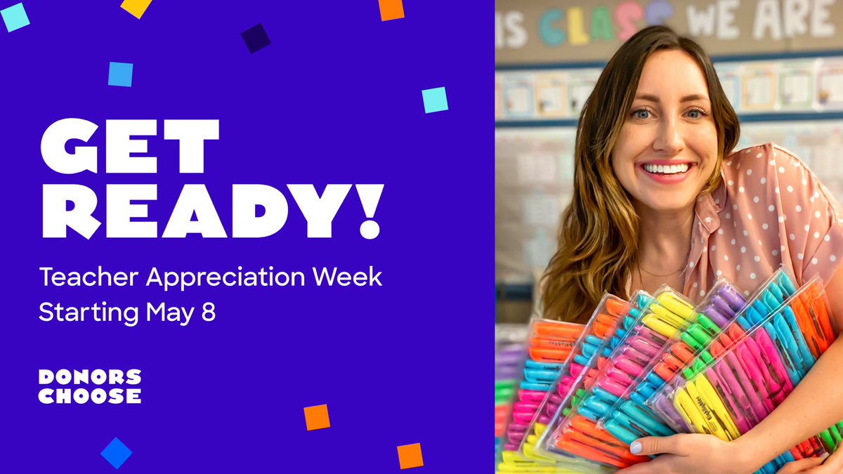 stempoweredkits's tweet photo. #TeacherAppreciationWeek is just around the corner! From May 8-12 @DonorsChoose has a bunch of surprises, thank yous, and funding to celebrate teachers and the work they do. https://t.co/72Cdoo1eXE
