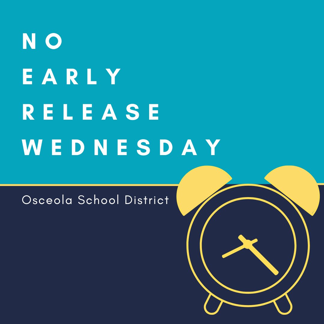 Parents, this is a friendly reminder that students will not be released early today to accommodate testing schedules. This means all students will get out of school at the same time they normally would on a Monday, Tuesday, Thursday, and Friday. Please plan accordingly.