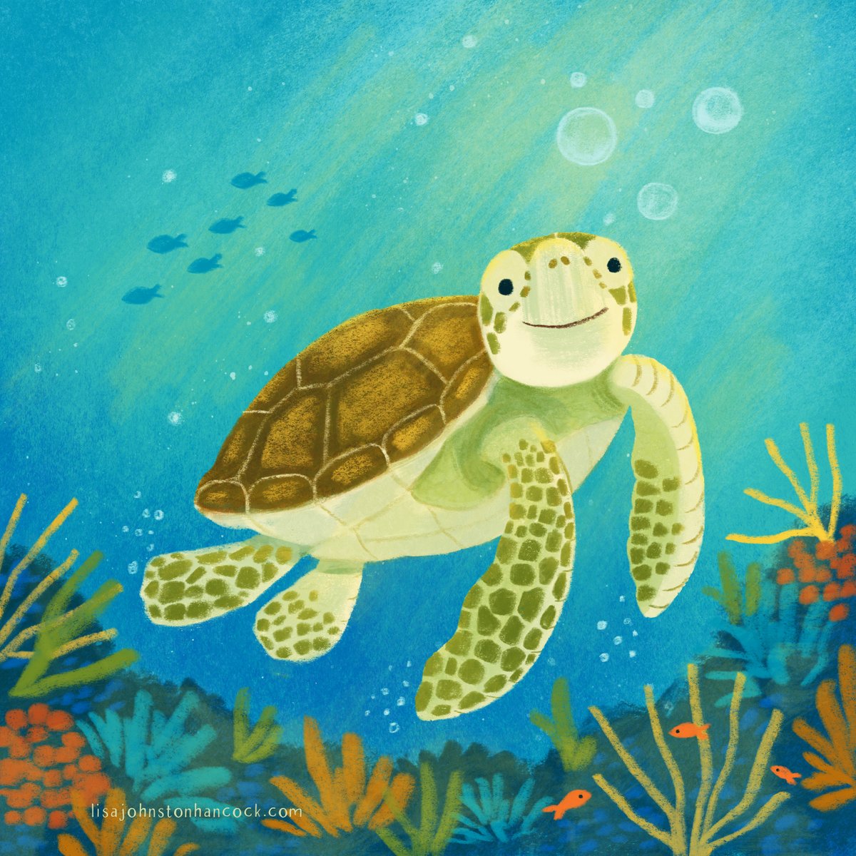 LisaJHancockArt's tweet photo. Yay for Drawing Babies Week! This week I'll be trying to keep up with the prompt list, drawing baby animals. The first prompt is Ocean, so naturally I thought of a baby sea turtle.
#DrawingBabiesWeek #illustrationchallenge #momisdrawing #faithpray https://t.co/66SO6z2q2X