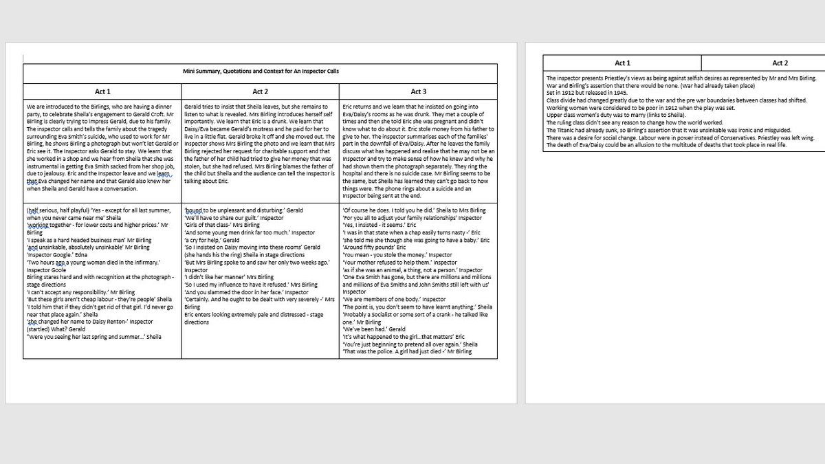 SusanSEnglish's tweet photo. Final mini summary, quotations and context for An Inspector Calls added here @Team_English1: 
https://t.co/cfpRYYMXhk
Folder has: Macbeth, Merchant, R&amp;J, ACC, Animal Farm, P&amp;C Anthology, AIC and Jekyll &amp; Hyde. https://t.co/XZVWv5qo2n