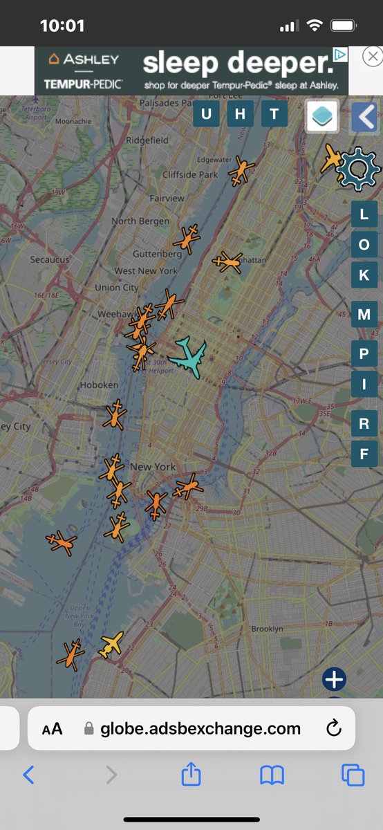 Holy shit, look! On a Mon am: 15—FIFTEEN!—helicopters along the Hudson/harbor corridor. For all living near this, everything we do, every thought, is accompanied by copter racket. Bad for our health & bad for our minds. Key pols MUST HAVE THE POLITICAL COURAGE TO INTERVENE.