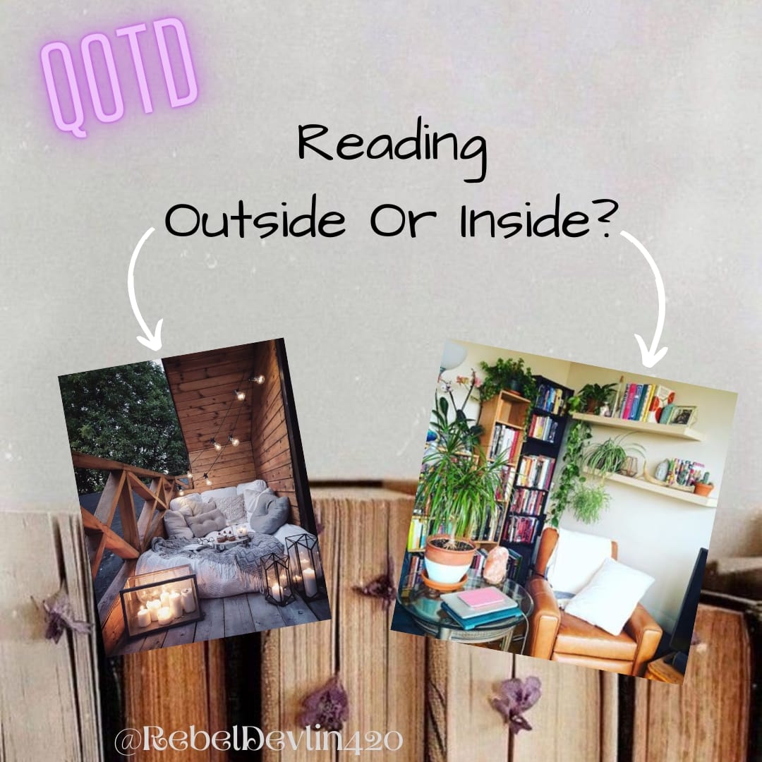 RebelDevlin420's tweet image. 📚❓Q. O. T. D.❓📚

Which do you prefer? Outside or Inside?

I'm an inside reader. I like curling up in my cozy chair!

#rebelsbookalicioussisterhood #qotd #bookqotd #bookstagrammers #bibliophile #bookishlife #ilovereading #bookaddiction #insidereader #readingisfun