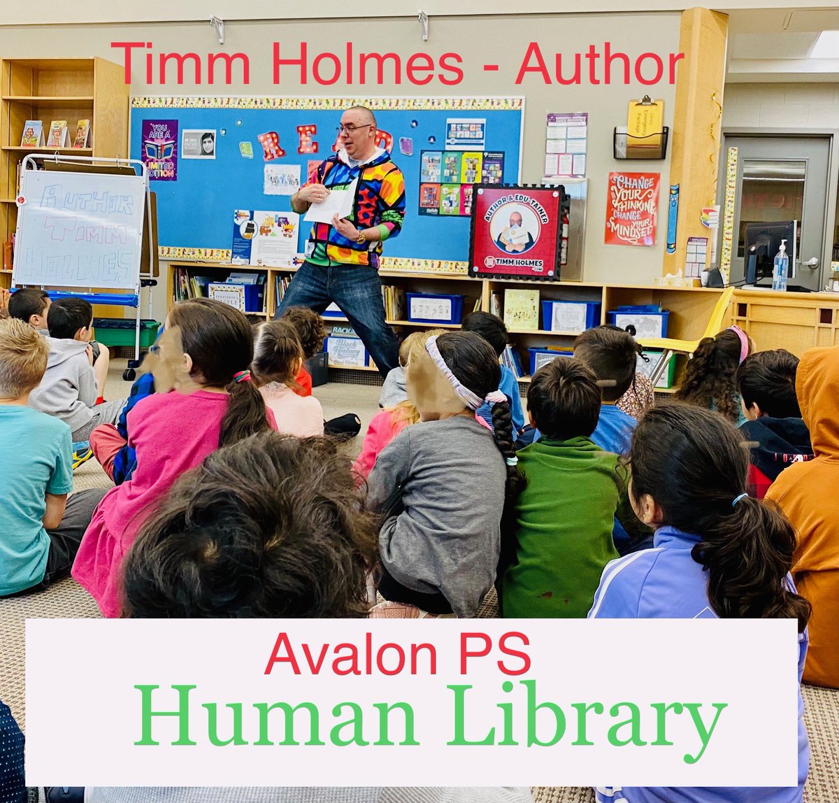 Avalon’s Human Library during Education Week was kicked off with a presentation by author Timm Holmes! #educationweek