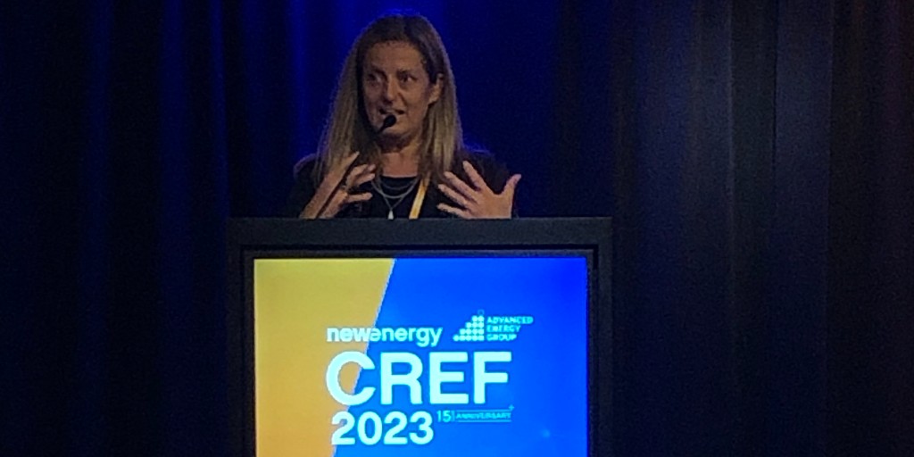 CanHCBarbados's tweet photo. First Secretary &amp; Alternate Director to @Caribank Dorothée Roy underscored Canada's support for building grid resilience in the #Caribbean during the Island #Resilience Action Challenge #IRAC held on the margins of the Caribbean #RenewableEnergy Forum #CREF2023 #CanadaCaribbean https://t.co/sSILIdQgj3