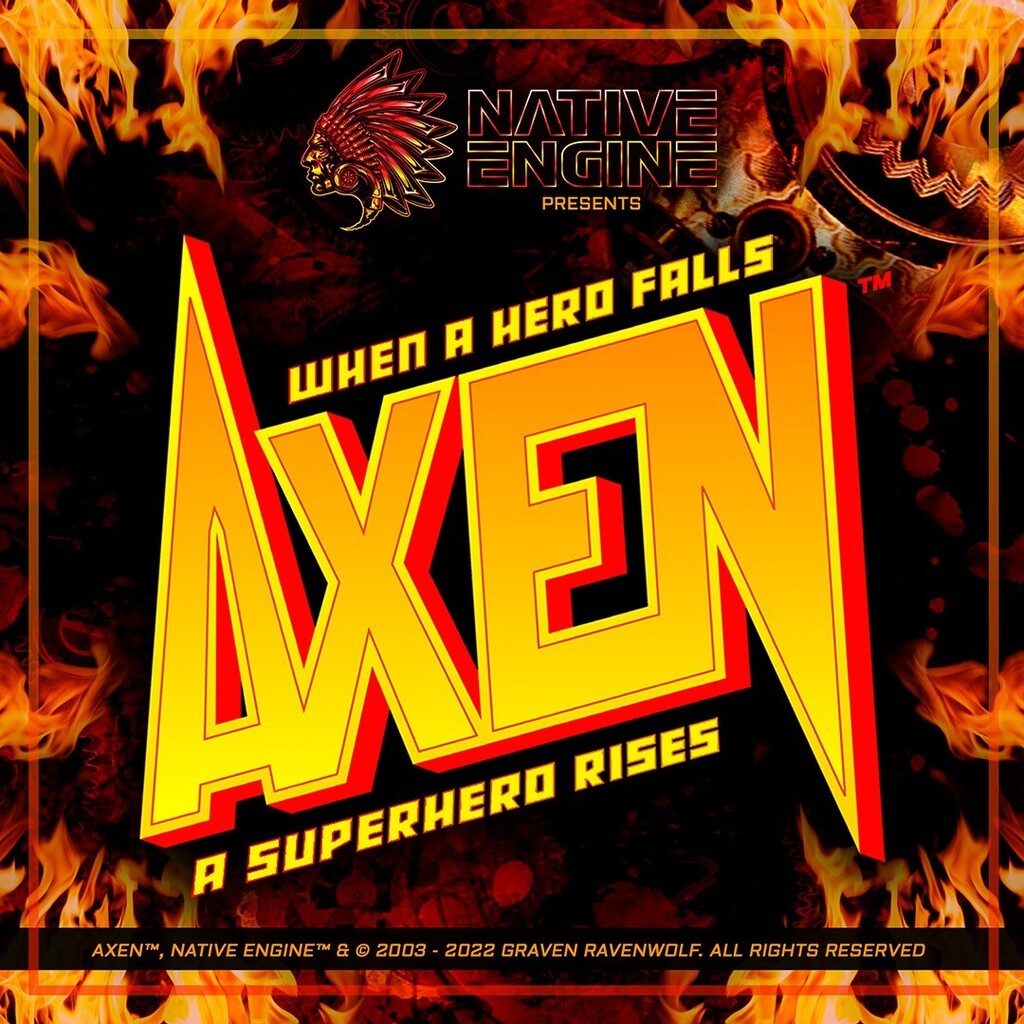dgtlwarpaint's tweet photo. LOGO DESIGN

Company | Native Engine (@nativeengine) - Comic Title AXEN (@axencomic) 
Brand Type | Comic Title &amp; Trademark
Designed | 2010
Tools | Illustrator

#digitalwarpaint #axen #axencomic #firefighter #nativelore #greekmythology #nativeengine #comic #superhero #whenahe… https://t.co/xiDY9DkVd2