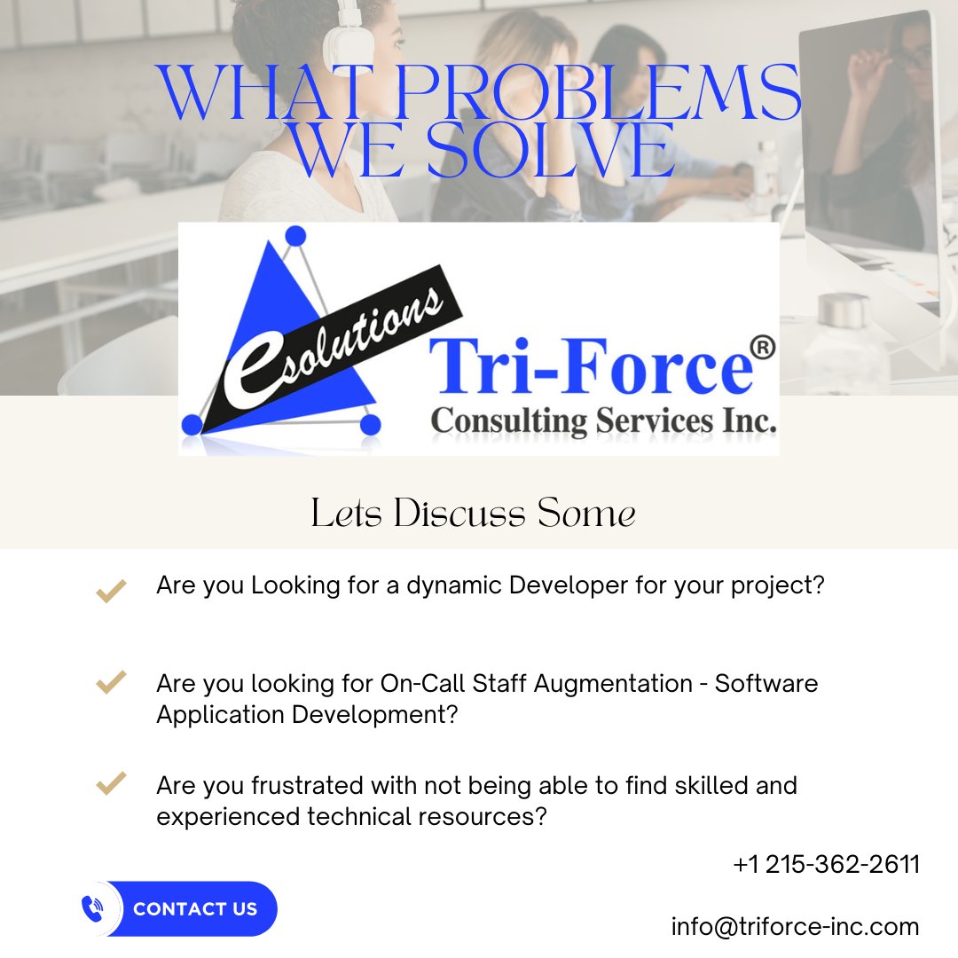 triforceinc's tweet photo. Do you want to meet your procurement set-aside goals working with a proven and award winning minority (MBE) owned small business?
.
.
.
.
.
For the website, click: https://t.co/2P6wfxTwvF
For What Problems We Solve: https://t.co/RMnllMnpIS
#triforceconsulting #troubleshooting https://t.co/YUsMIgctaM