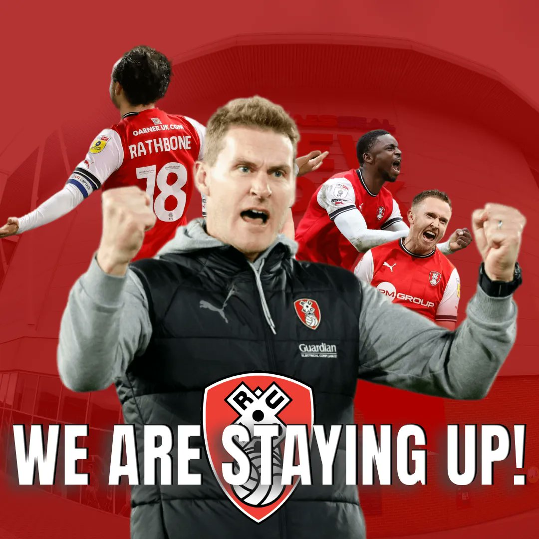 😍 | We fought so hard to get here, and WE'RE NOT GOING ANYWHERE. 

Rotherham United are staying in the SKy Bet Championship! 

#rufc | #ForeverTogetherForeverProud