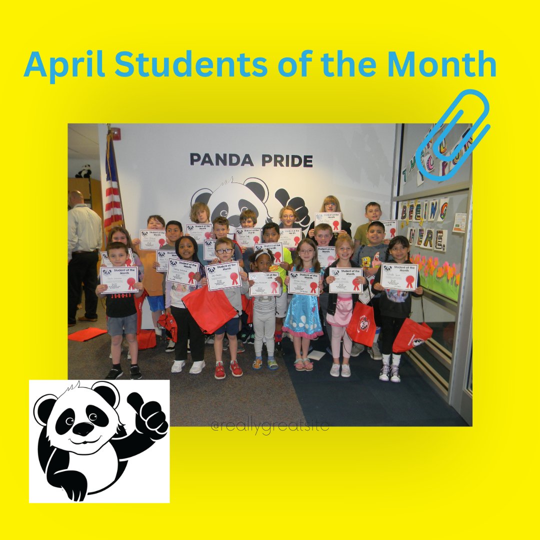 Congratulations to our students of the month! #pandapride