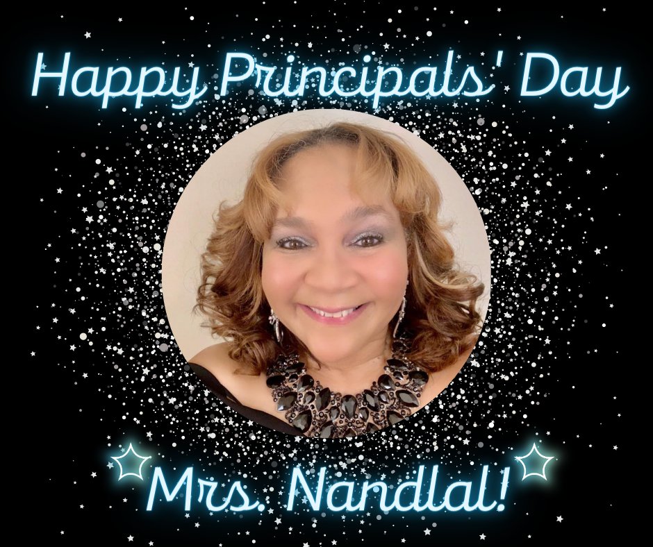 MahanayStars's tweet photo. We want to wish our amazing leader, Mrs. @NandlalCarmilla a very HAPPY SCHOOL PRINCIPALS' DAY! Thank you for all you have done to make @MahanayStars an awesome place to work and go to to school! You are truly a STAR! #LetsFly2223 #SchoolPrincipalsDay @AliefISD https://t.co/Tvcdw0iyAg