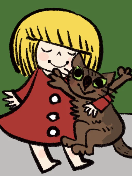 こっちにおいでよ。#絵 #イラスト #猫 #ネコ 