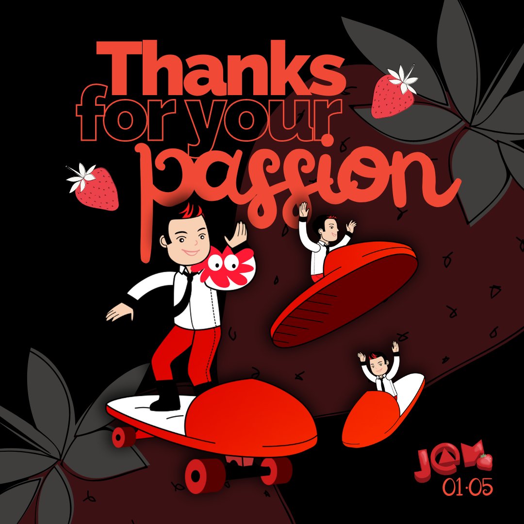 🙏 Grazie a tutte le persone che rendono ogni giorno l'isola di J@M piena di vita, di energia e di voglia di crescere! Buon #1Maggio2023 a tutti! 🍓