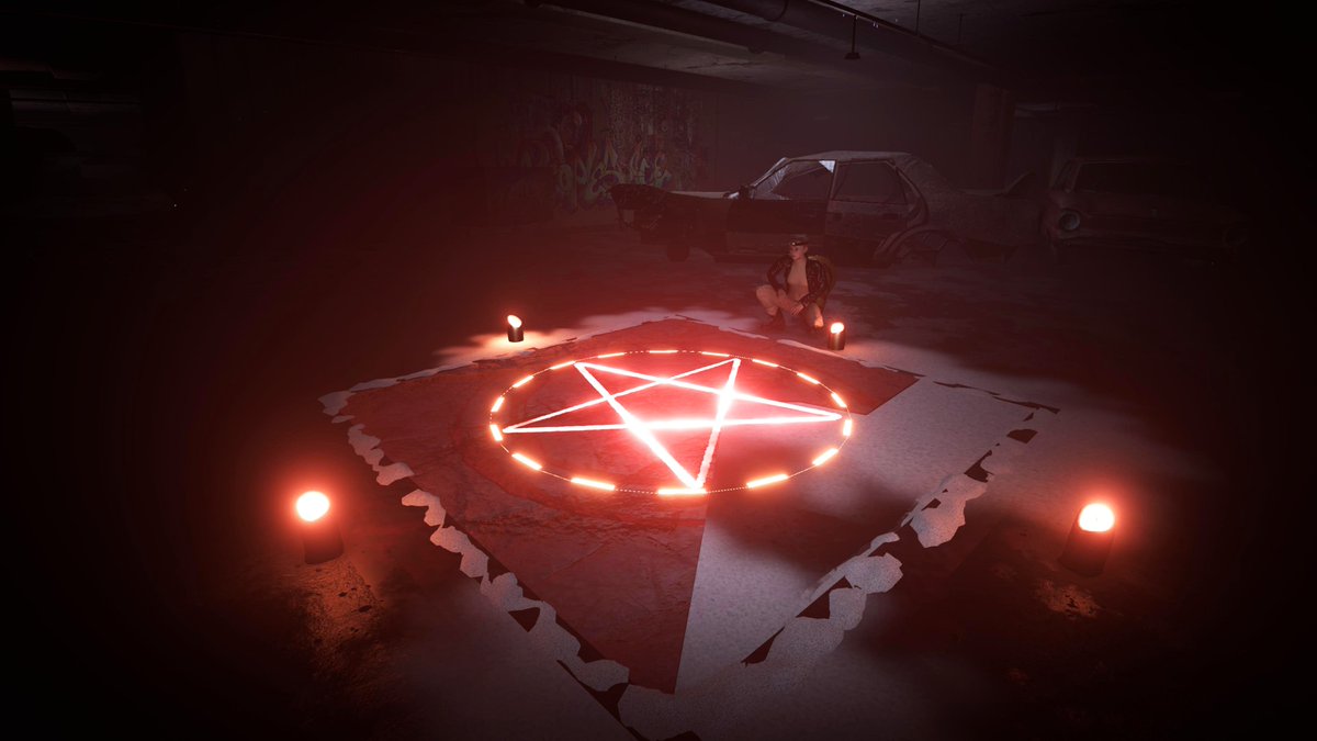 You have to solve the Pentagram puzzle in order to escape from the Boss.  

Then now is the time to play Deadly Broadcast.  

#deadlybroadcast #game #indie #unity #twitch #horror #indiegame #horrorgame #broadcast #steam #survival