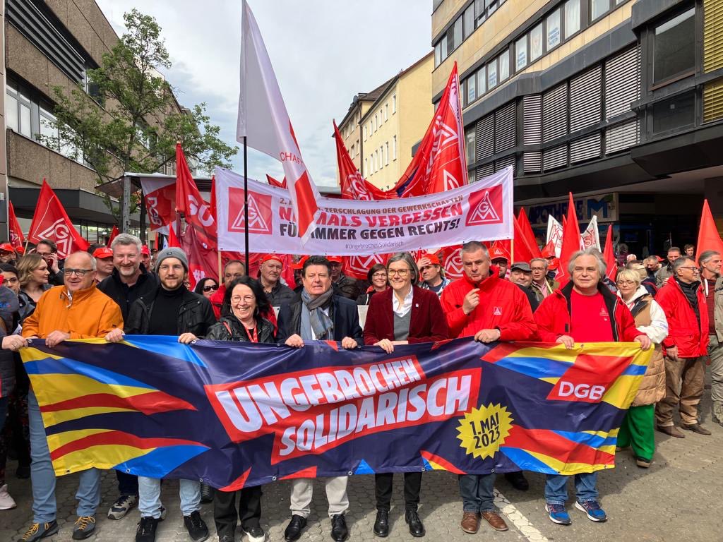 Ein großartiger 1. Mai in Nürnberg ♥️ Am #TagderArbeit zeigen wir: wir sind eine quicklebendige Gemeinschaft und wir sind #UngebrochenSolidarisch