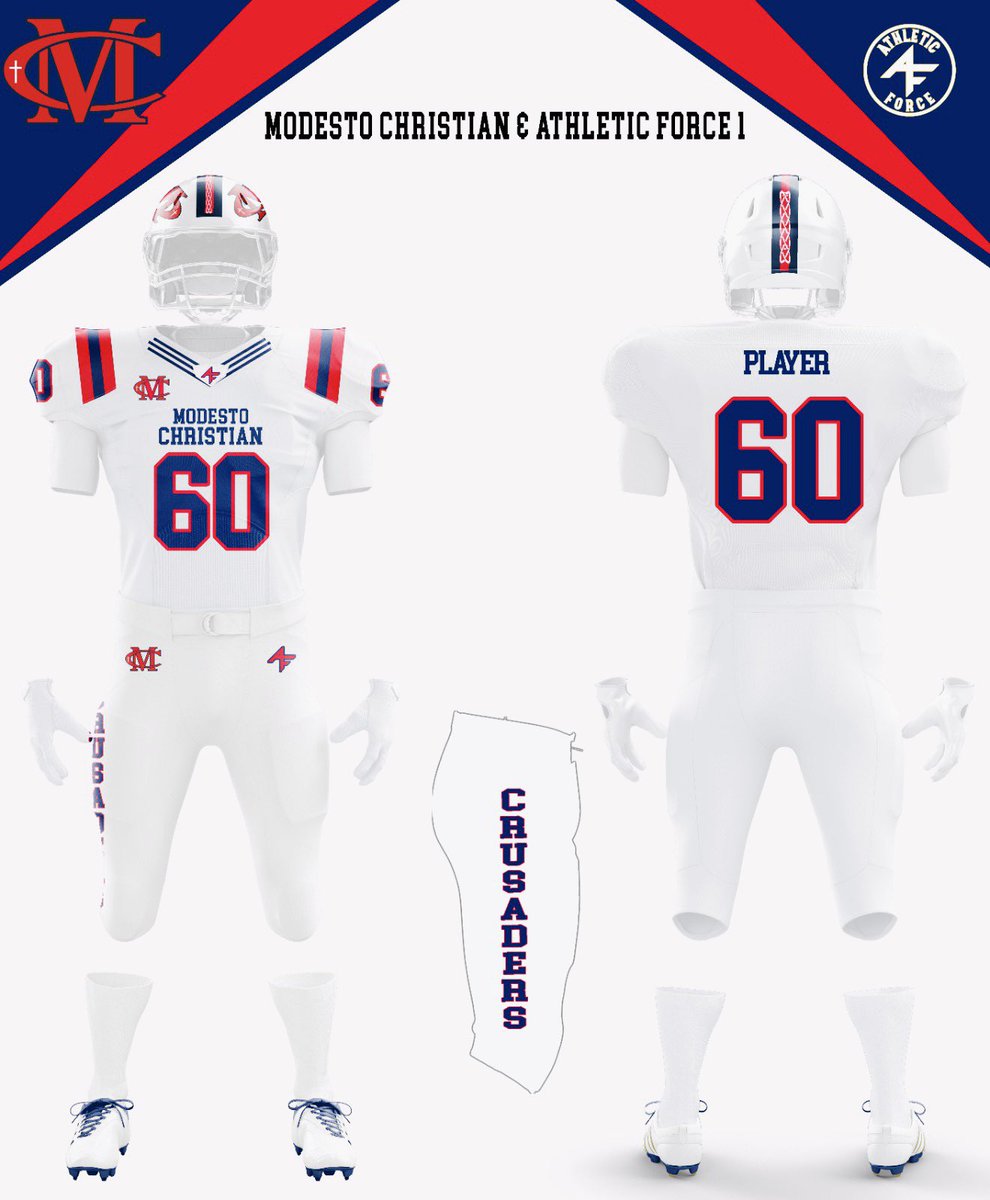 'Athletic Force 1 is excited about becoming the official supplier the uniforms and apparel for the players and fans of Modesto Christian football. Our long-term agreement with Modesto Christian @mchsfootball is a win-win. #modestochristian #athleticforce1 #rdiunite #mchsfootball