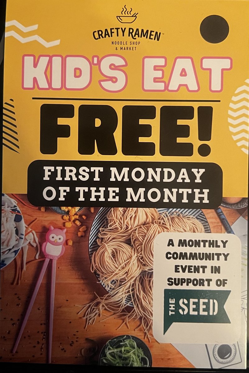 Bar_Rescue_KW's tweet photo. Kids eat free @crafty_ramen the first Monday of every month. That’s today! https://t.co/ZGZKaOwPGG