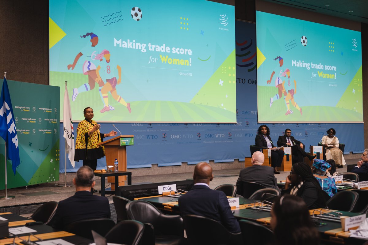 #Football offers great economic potential for the #Cotton Four countries (Benin, Burkina Faso, Chad &amp; Mali).

We must help improve the integration of their cotton sector into global textile &amp; sports apparel value chains.

-<a href="/tembo_dorothy/">Dorothy Tembo</a> at <a href="/wto/">WTO</a> and <a href="/FIFAcom/">FIFA</a>'s ⚽️&amp; trade event.