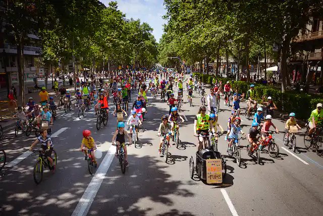 BrentToderian's tweet photo. Have you heard of “Kidical Mass?” It’s “colourful bicycle demonstrations in small &amp; large cities. In 2022 it gathered over 90K children, young people &amp; families over 2 campaign weekends in over 400 locations across Europe.” Via @ConversationUS #KidicalMass https://t.co/Sv9cQhXq0y https://t.co/fIzt9ewjoP