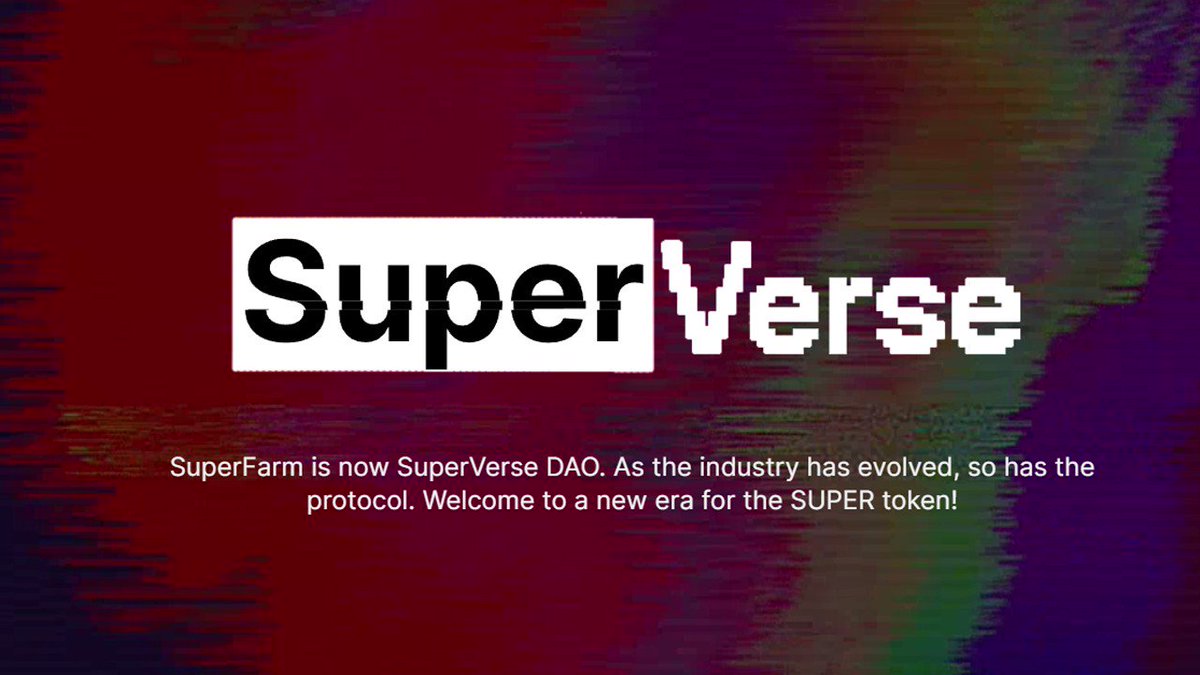Legion1Fire's tweet photo. What started as a gaming token in 2021 slowly transformed into a DAO in 2023.

$SUPER 

1.  SuperFarm to @SuperVerseDAO 
2. SuperVerse DAO update 
3.  $SUPER token under SuperVerse DAO
4.  Staking $SUPER
5.  $GEM holders
6.  @GigaMartNFT 
7.  @PlayImpostors 
8.  Thoughts