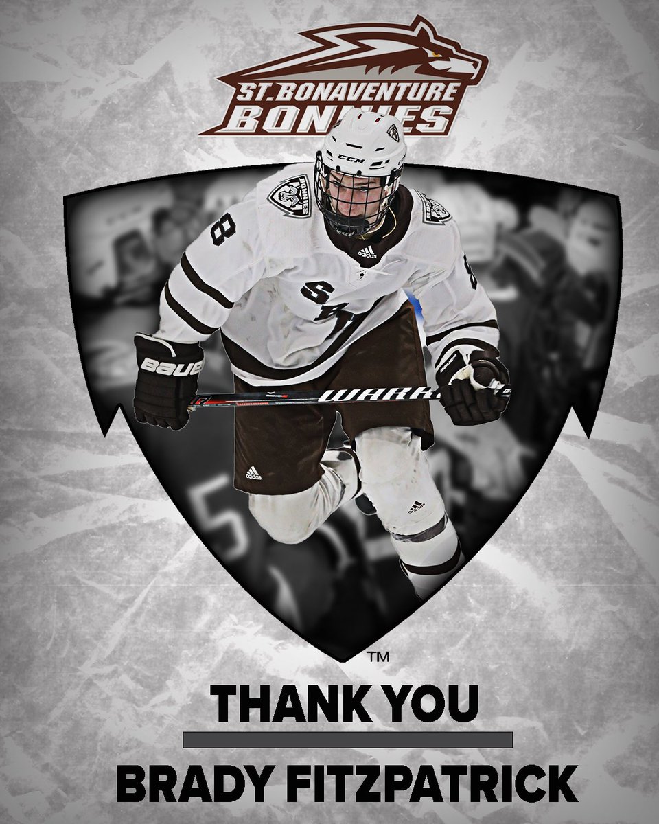 🚨Thank you and congratulations to captain Brady Fitzpatrick for an amazing collegiate career. Good luck with the rest of your journey! #GoBonnies #HAMMERTIME🔨