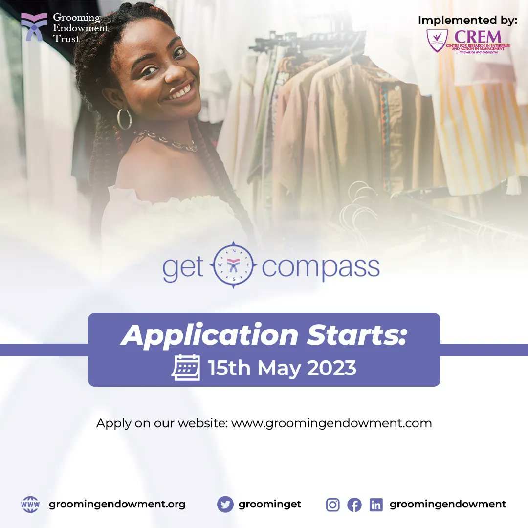 GroomingET's tweet photo. Do you have an SME? Do you need grants for your business?
GET Compass has got you!
Get up to 2 million naira in non-equity grants for your business with the GET Compass SME grant program. Swipe for eligibility criteria.
Applications open May 15th, 2023.
#GETCompass #SME https://t.co/3MM6Vwos1C
