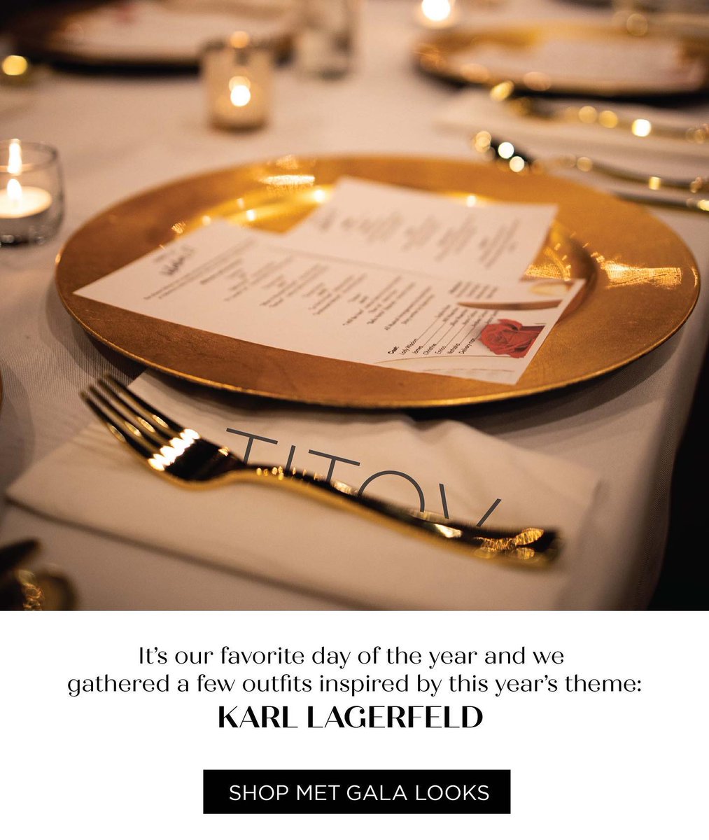 The best day of the year is here! 

“The question isn’t whether there will be gimmicks, but who has the clout to bring Choupette as their date.” bof 

Xx, TITOV 

#MetGala2023 #FashionAtTheMet #MetGalaRedCarpet #CelebStyle #MetGalaGlam #MetGalaMoments #MetGalaFashion #BestDresse