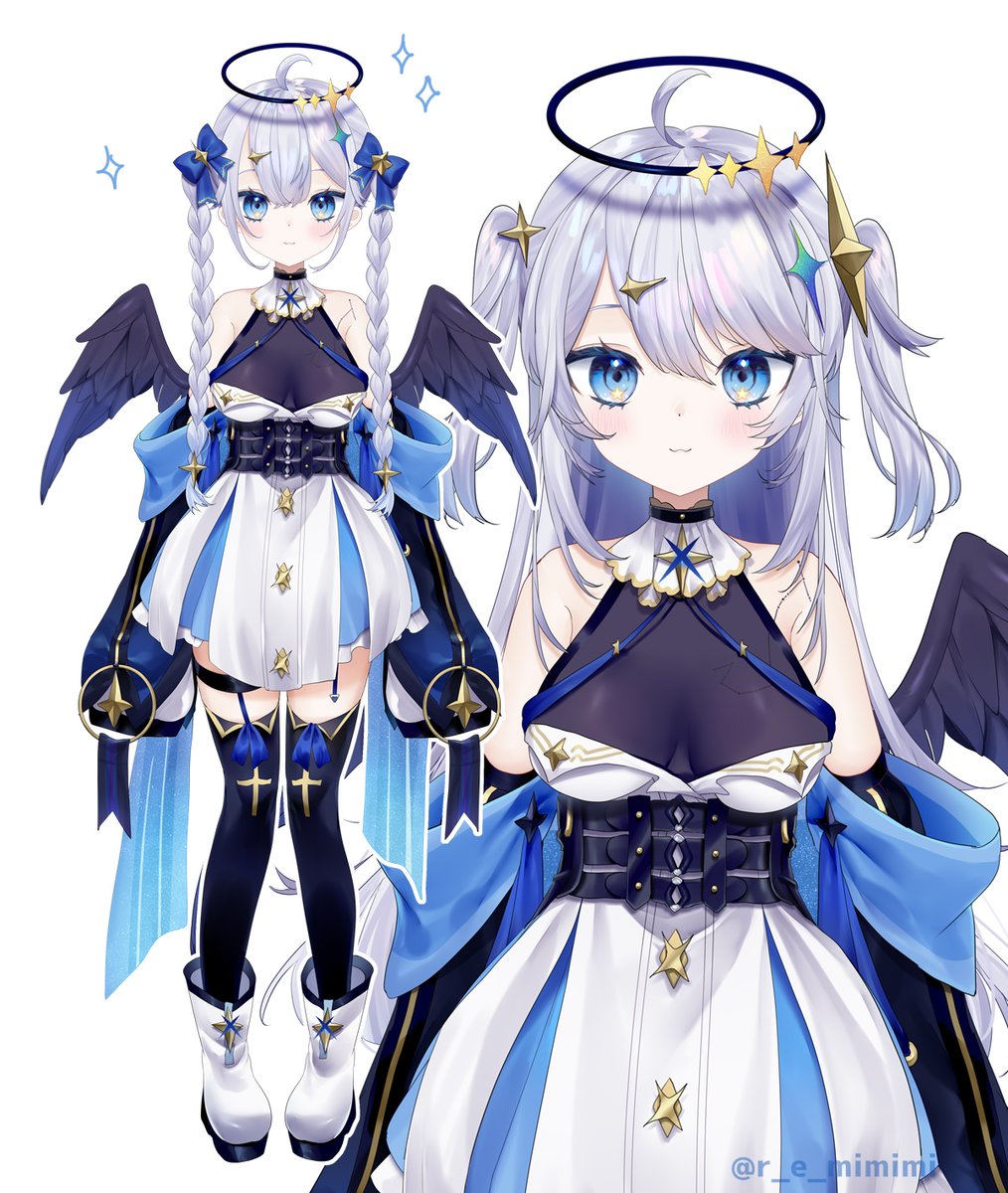 「お知らせ 星那しずくさん()の新モデルと新髪型を書かせて頂きました! 活動1周年」|さくら兎れみのイラスト
