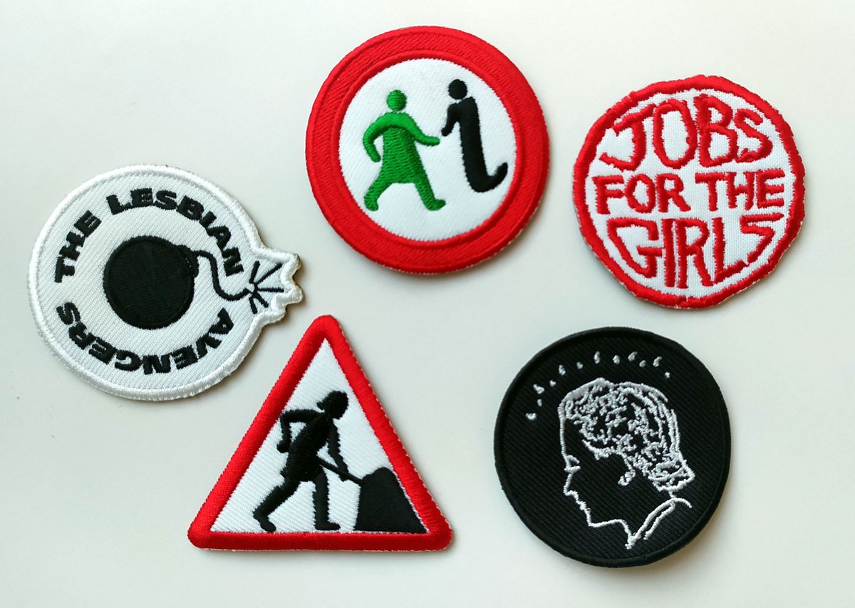 womenslibrary's tweet photo. 🪡🧵 Now in stock online &amp; in GWL!! Beautifully made sew on patches featuring logos linked to a moment in our history, produced by local studio Wild &amp; Kind CIC. 

Purchase and learn more about the logos here ⬇️
https://t.co/r1VlBiGvLX https://t.co/BB5P0RnsYK