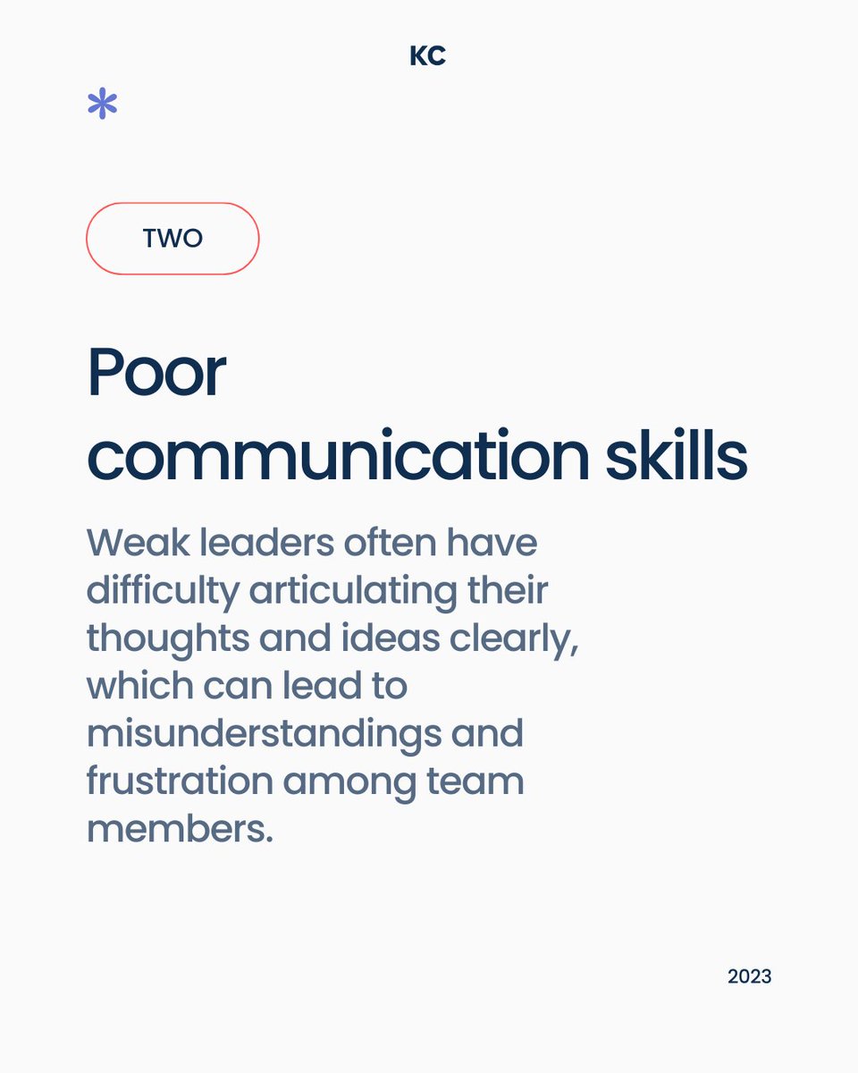 lorenkutsko's tweet photo. Let us examine four telltale signs of #weakleadership because by being aware of these common mistakes and taking steps to address them, you can strengthen your #leadershipskills and foster a more productive and fulfilling team environment. https://t.co/UgLbdvXozm