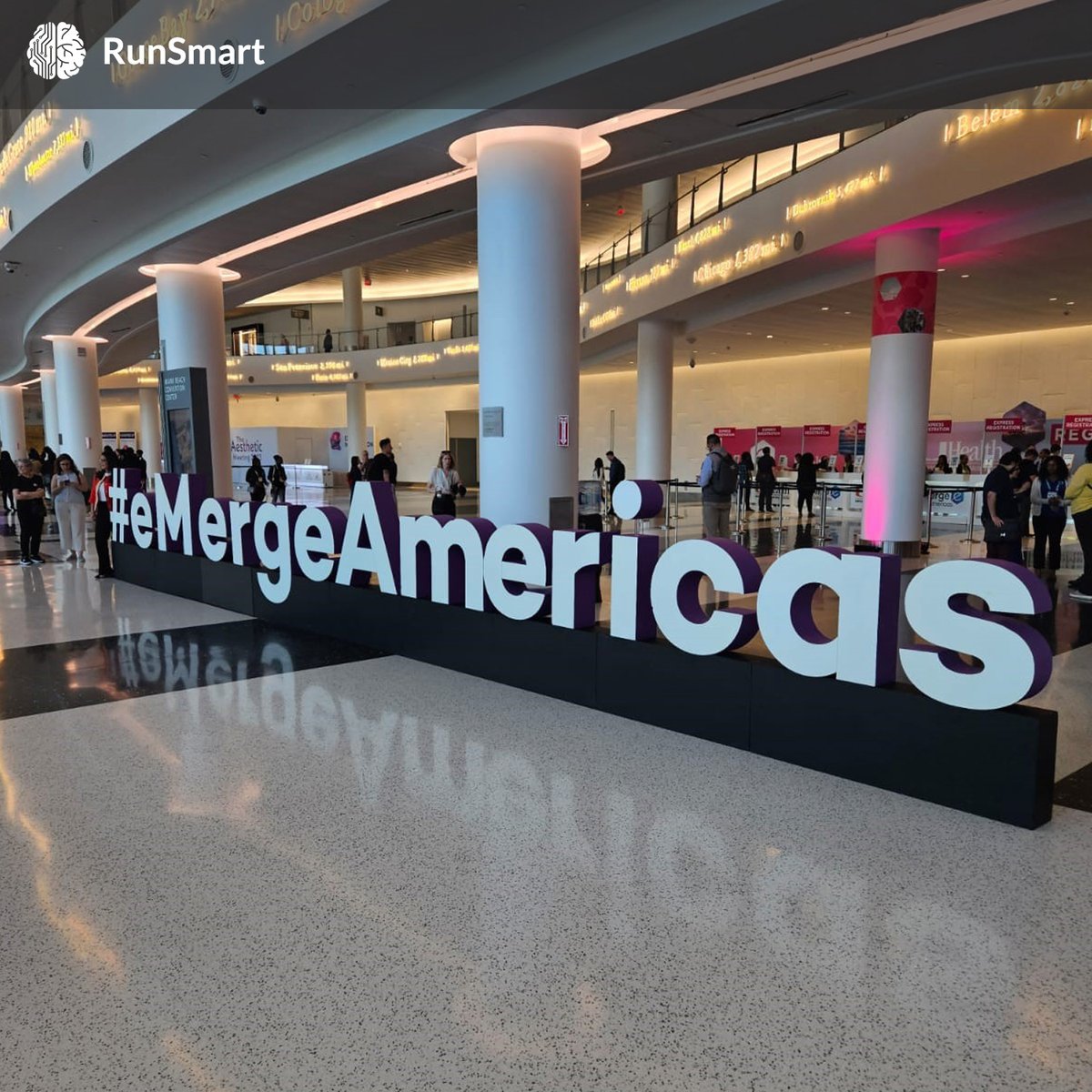 RunSmart_Inc's tweet image. Exciting times at @eMergeAmericas in Miami! From inspiring keynotes by @TomBrady  to engaging panel discussions with industry leaders like @davidsrose, we&apos;re thrilled to have connected with visionaries driving #innovation. #RunSmartInc! #TechConference #MiamiTech
