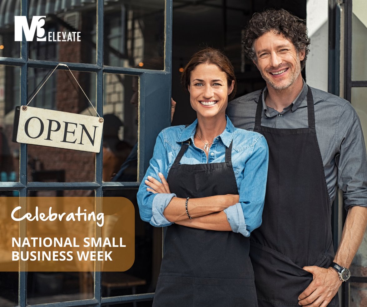 M3Insurance's tweet photo. Happy National #SmallBusinessWeek! M3 Elevate takes pride in our mission to support and protect growing businesses at the heart of the community. 

Learn how M3 Elevate can strategically partner with your business. https://t.co/iXigSbTVw3

#m3elevate #entrepreneurs #smallbusiness https://t.co/SFePGwzVu9