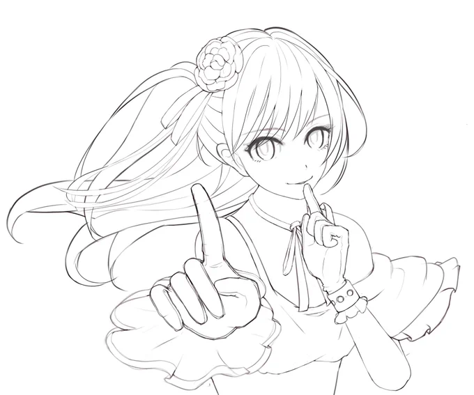ルビー線画完成 GWで塗り終えたい

#推しの子 