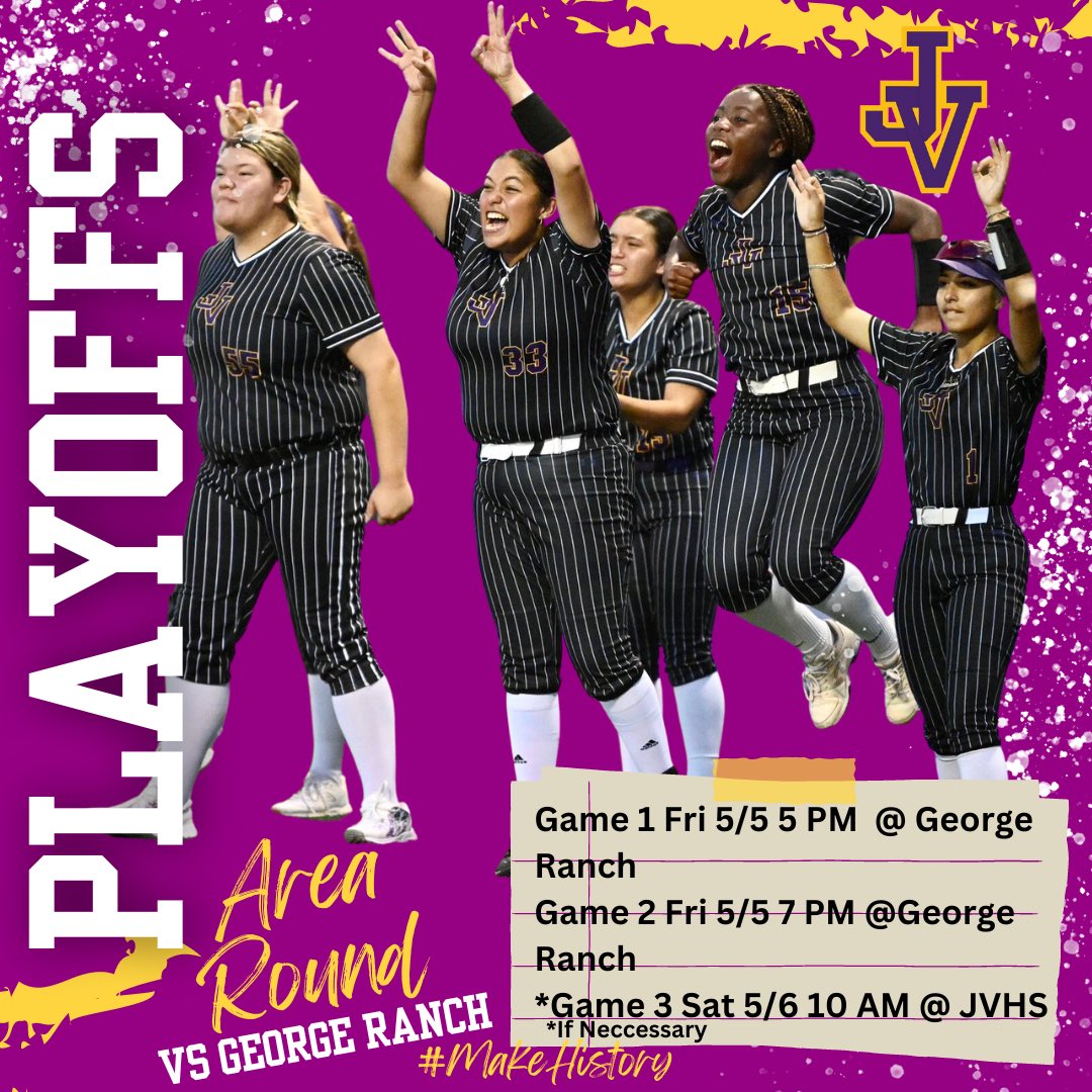 Area round playoff info! Come out and support as we take on George Ranch! #MakeHistory